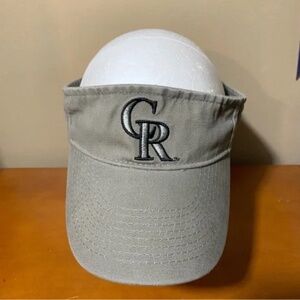 Colorado Rockies MLB Gray Adjustable Visor Hat